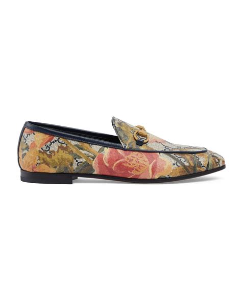 gucci jordaan flora loafer|Gucci Jordaan Leather Loafers .